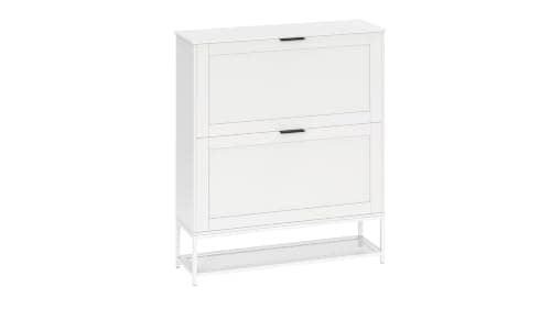 HOOBRO Narrow Shoe Cabinet with 2 Flip Drawers (WT21SC01)