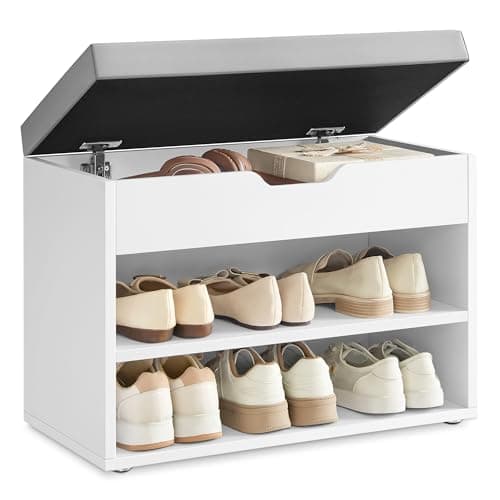 VASAGLE Storage Bench with Cushion, Hidden Storage (ULHS020)