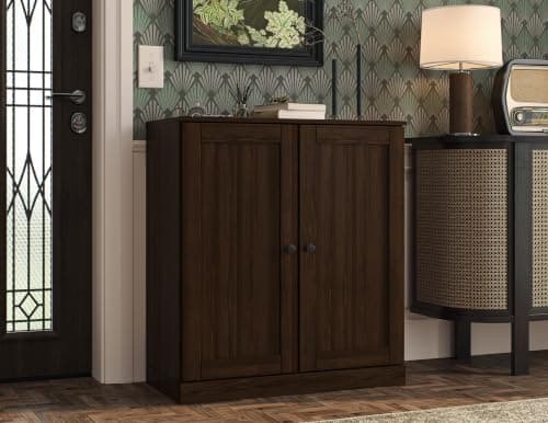 Palace Imports 32 in Solid Wood Shoe Cabinet with Shaker Doors