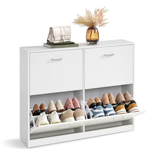 VASAGLE Shoe Cabinet with 4 Flip Doors (ULBC035)